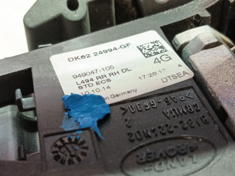 Recambio de cerradura puerta trasera derecha para land rover range rover sport ii (l494) 4.4 sdv8 4x4 referencia OEM IAM LR07874