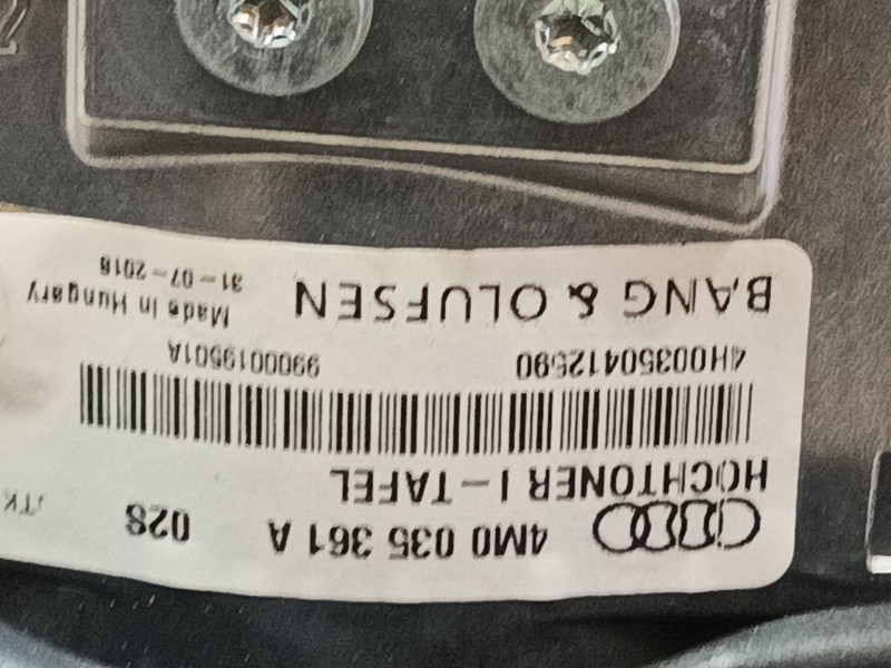 Recambio de altavoz para audi q8 (4mn, 4mt) 50 tdi mild hybrid quattro referencia OEM IAM 4M0035361A  