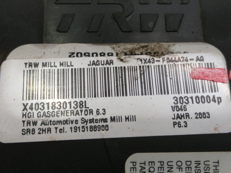 Recambio de airbag delantero derecho para jaguar x-type 2.5 v6 referencia OEM IAM 30310004P  