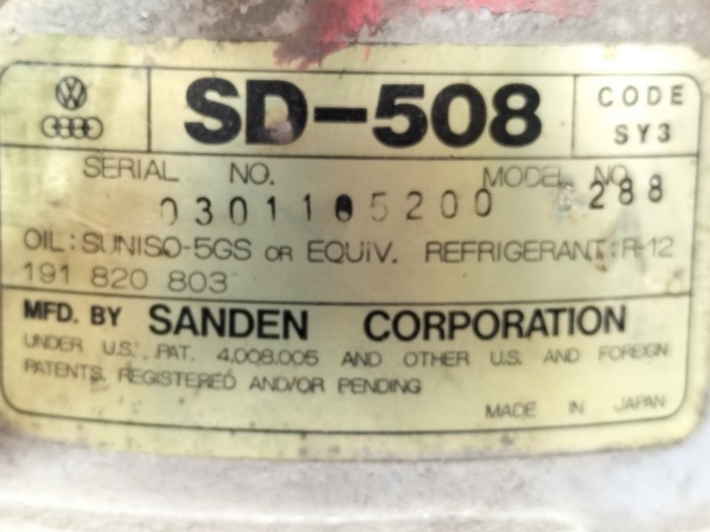 Recambio de compresor aire acondicionado para seat toledo (1l) base referencia OEM IAM 191820803  