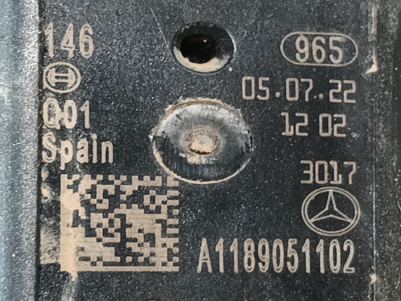 Recambio de sensor de impacto para mercedes-benz cla (c118) cla 180 (118.384) referencia OEM IAM A1189051102  