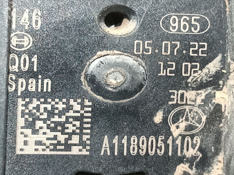 Recambio de sensor de impacto para mercedes-benz cla (c118) cla 180 (118.384) referencia OEM IAM A1189051102  