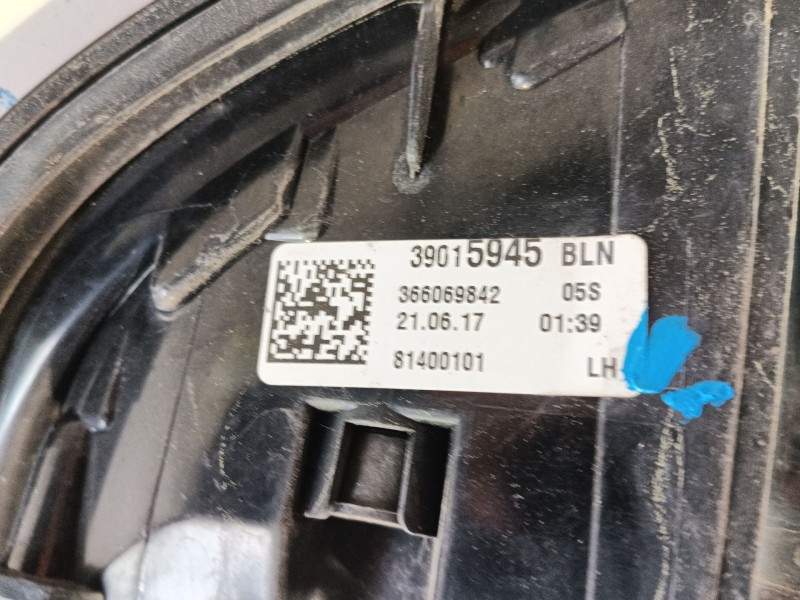 Recambio de piloto trasero izquierdo para opel astra k (b16) 1.4 turbo (68) referencia OEM IAM 39099016  