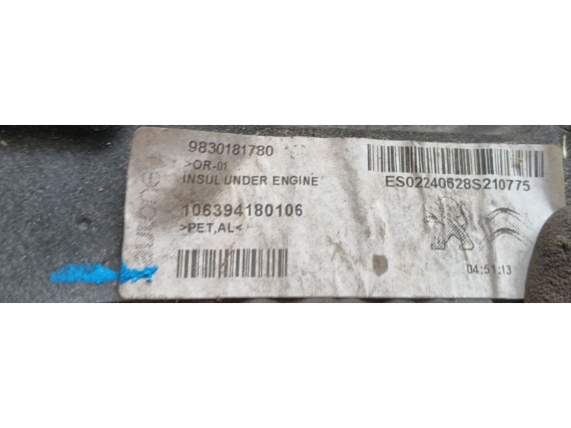 Recambio de cubrecarter para citroën c4 iii (ba_, bb_, bc_) 1.2 puretech 130 (bahnsa, bahnsb) referencia OEM IAM   