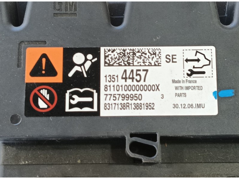 Recambio de centralita airbag para opel astra k (b16) 1.4 turbo (68) referencia OEM IAM   