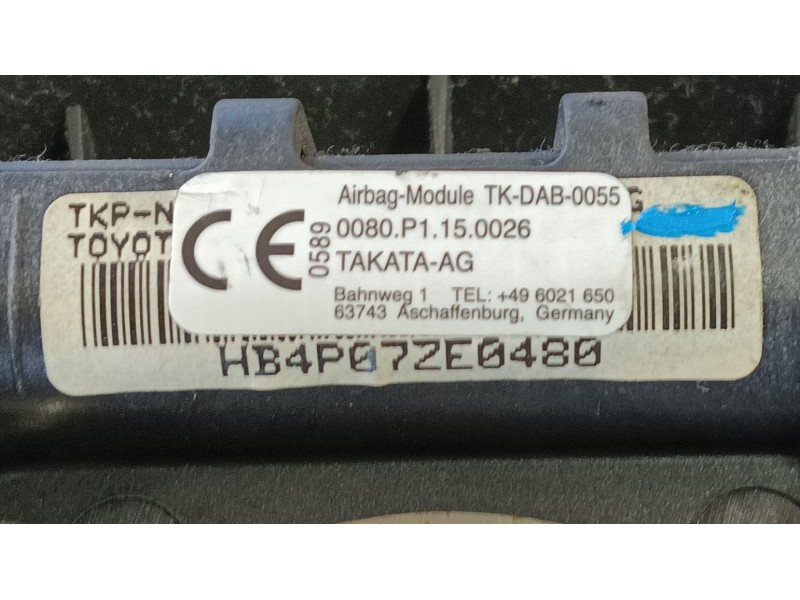 Recambio de airbag delantero izquierdo para toyota yaris (_p9_) 1.3 vvt-i (scp90_) referencia OEM IAM 451300D610B0  