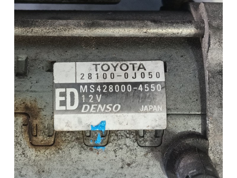 Recambio de motor arranque para toyota yaris (_p9_) 1.3 vvt-i (scp90_) referencia OEM IAM 2810040071 / 281000J050 / 2810033080  