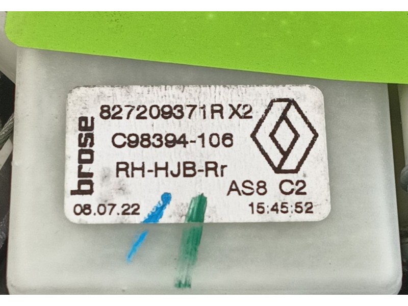 Recambio de elevalunas trasero derecho para renault captur ii (hf_) tce 140 (hfn0) referencia OEM IAM 827209371R  