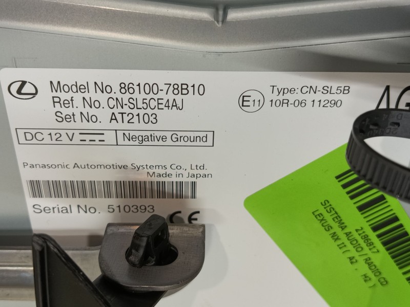 Recambio de sistema audio / radio cd para lexus nx ii (_a2_, _h2_) 450h+ e-four (aazh26) referencia OEM IAM 8610078B10  