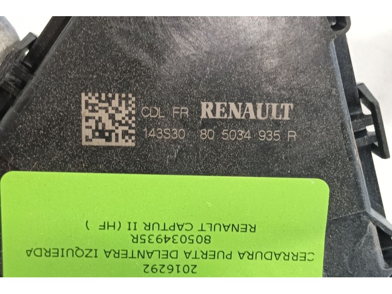Recambio de cerradura puerta delantera izquierda para renault captur ii (hf_) tce 140 (hfn0) referencia OEM IAM 805034935R  