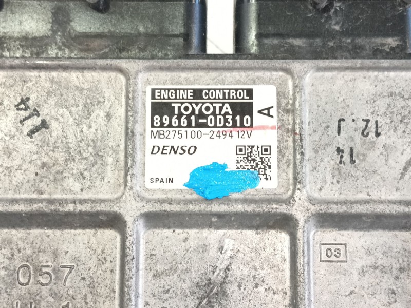 Recambio de centralita motor uce para toyota yaris (_p9_) 1.3 vvt-i (scp90_) referencia OEM IAM   