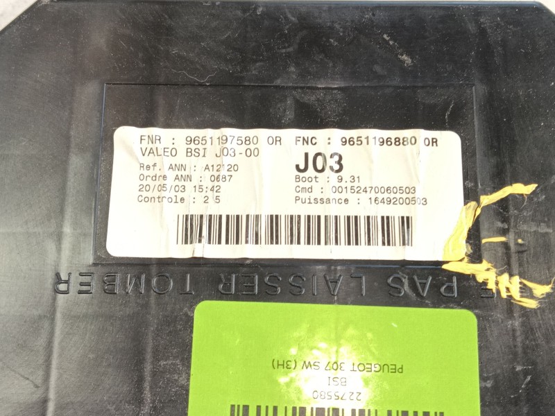 Recambio de bsi para peugeot 307 sw (3h) 1.6 16v referencia OEM IAM   