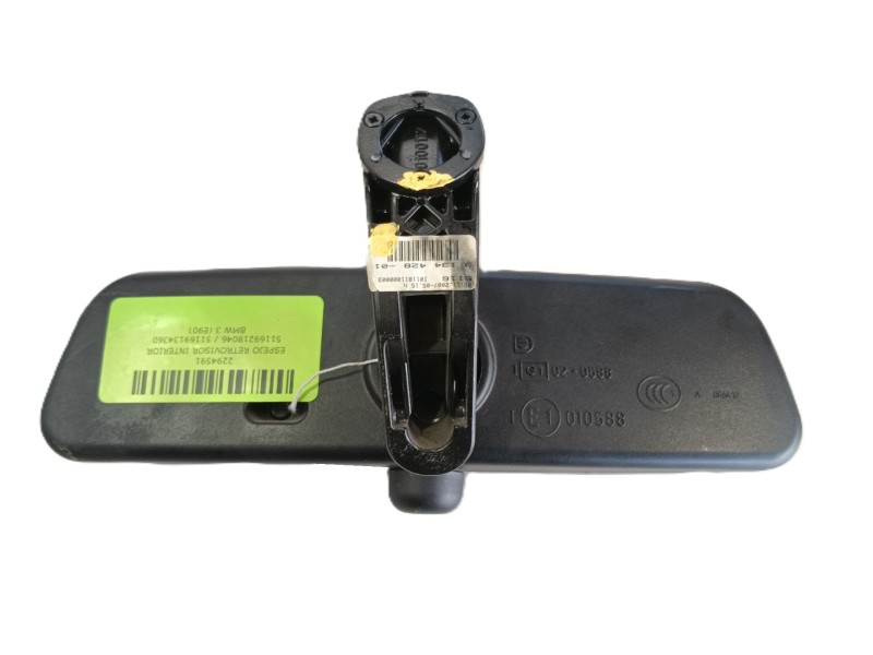 Recambio de espejo retrovisor interior para bmw 3 (e90) 320 d referencia OEM IAM 51169218046 / 51169134360  