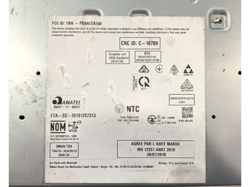 Recambio de sistema audio / radio cd para opel corsa f (p2jo) corsa-e (68) referencia OEM IAM   