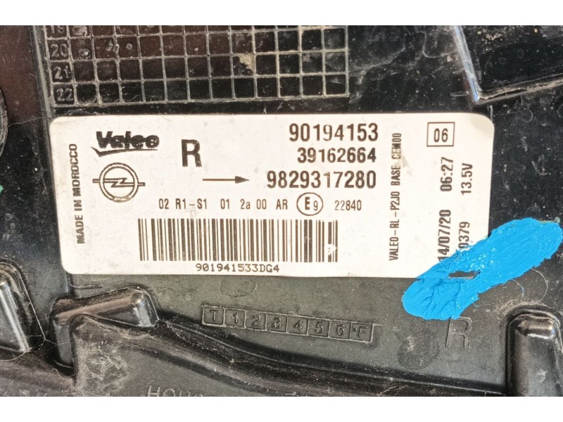 Recambio de piloto trasero derecho para opel corsa f (p2jo) corsa-e (68) referencia OEM IAM   