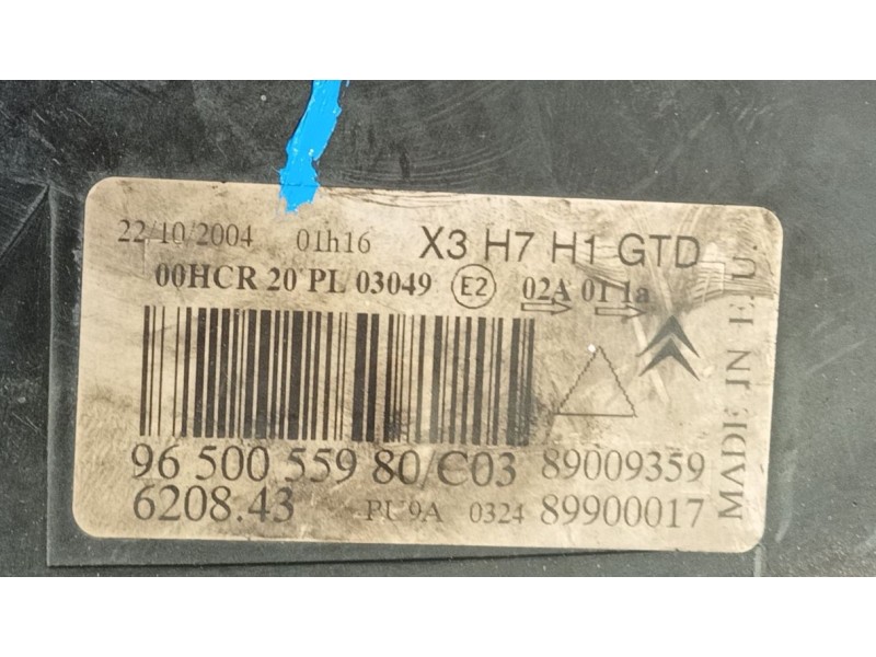 Recambio de faro izquierdo para citroën c5 ii (rc_) 1.6 hdi (rc8hzb) referencia OEM IAM 620843  