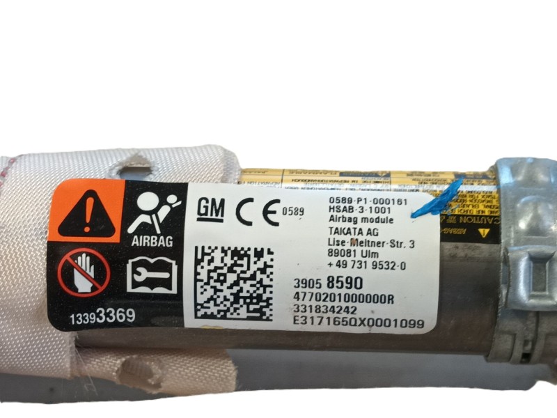 Recambio de airbag cortina delantero derecho para opel astra k (b16) 1.4 turbo (68) referencia OEM IAM   