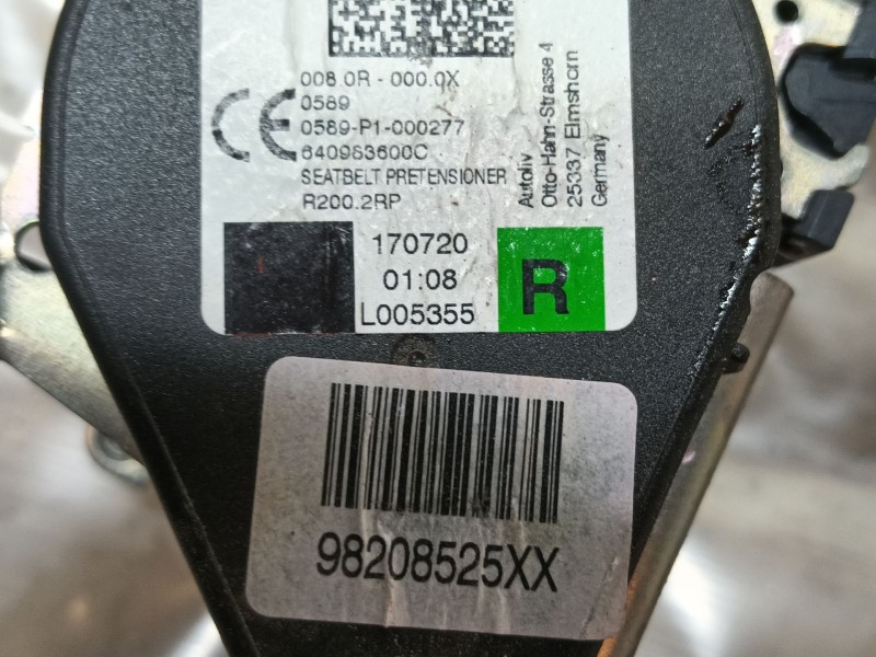 Recambio de cinturon seguridad delantero derecho para opel corsa f (p2jo) corsa-e (68) referencia OEM IAM   