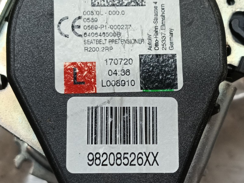 Recambio de cinturon seguridad delantero izquierdo para opel corsa f (p2jo) corsa-e (68) referencia OEM IAM   