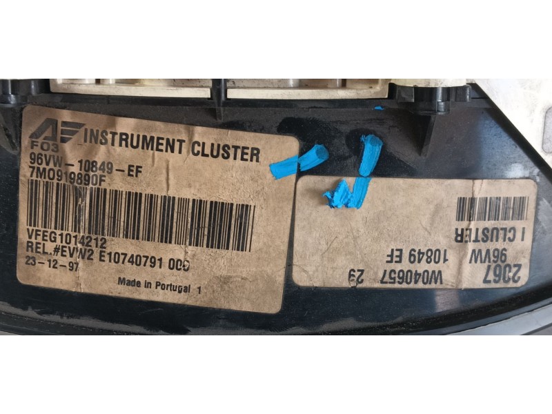 Recambio de cuadro instrumentos para seat alhambra (7v8, 7v9) 1.9 tdi referencia OEM IAM 7M1857003ALT35  