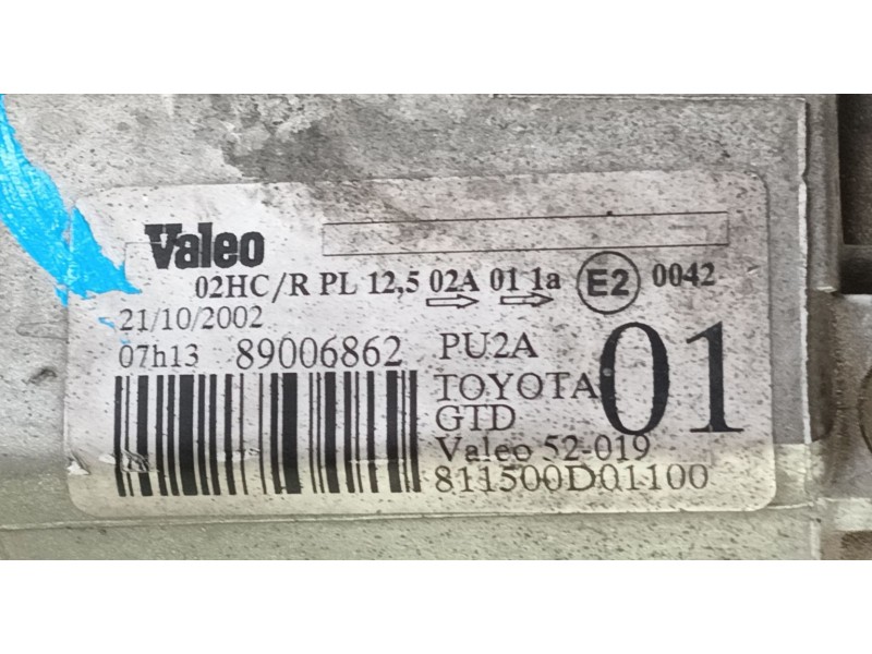 Recambio de faro izquierdo para toyota yaris (_p1_) 1.0 (scp10_) referencia OEM IAM 811700D011  