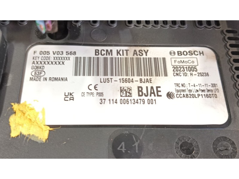 Recambio de caja fusibles derecha para ford puma (j2k, cf7) 1.0 ecoboost referencia OEM IAM LU5T15604BJAE LU5T15604BJAE 