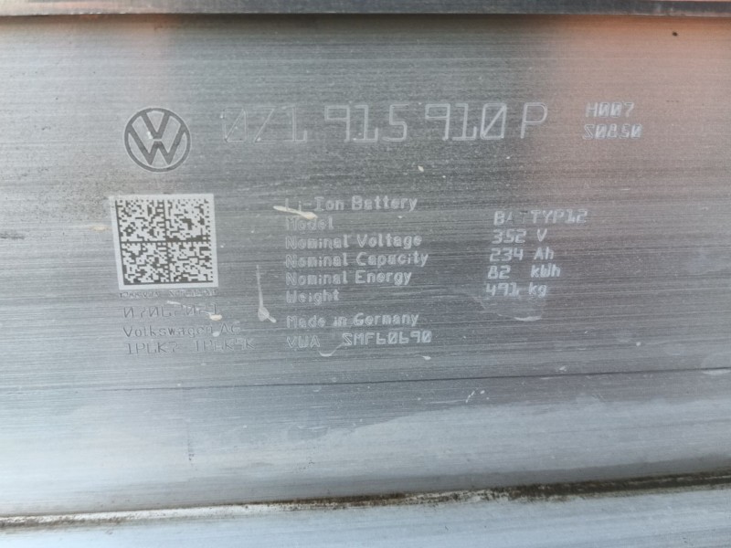 Recambio de bateria para volkswagen id.4 (e21) performance referencia OEM IAM 0Z1915910FB 1EA804841N025 