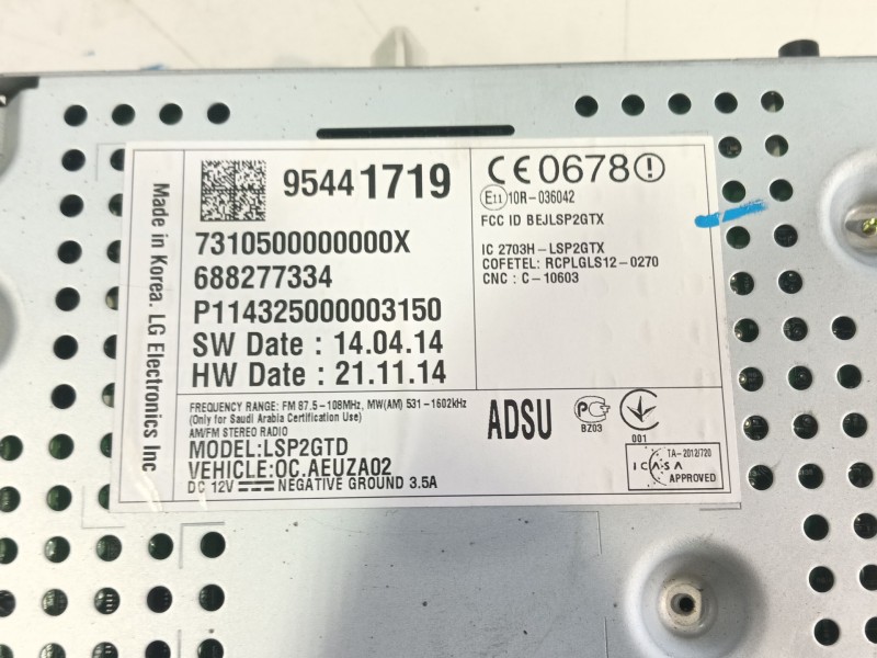 Recambio de pantalla multifuncion para opel corsa e (x15) 1.4 (08, 68) referencia OEM IAM   