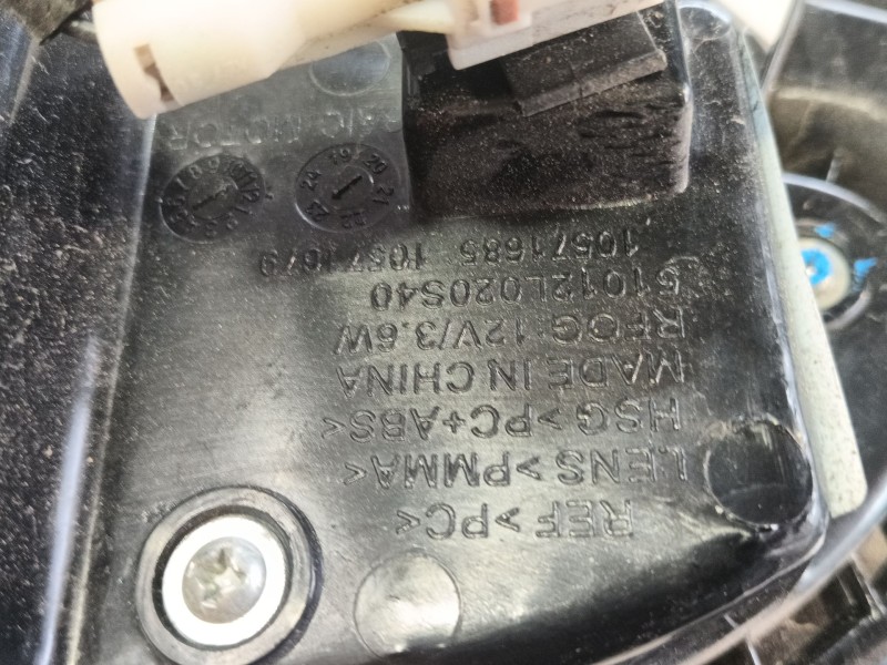 Recambio de molduras traseras para mg zs suv (azs1) 1.0 t-gdi referencia OEM IAM   