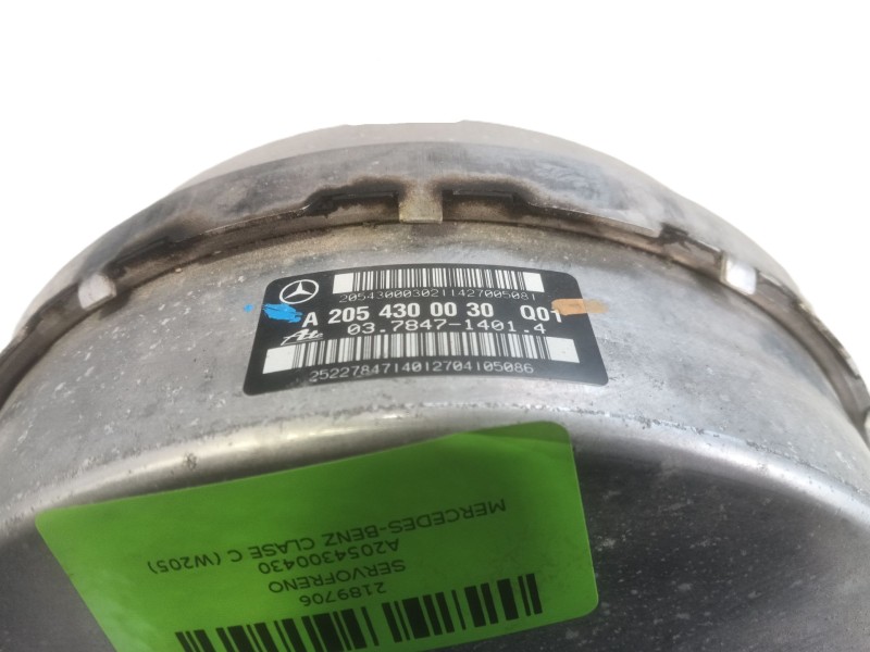 Recambio de servofreno para mercedes-benz clase c (w205) c 180 bluetec / d (205.036) referencia OEM IAM A2054300430  