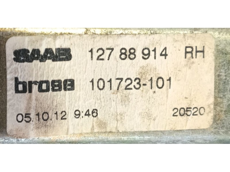 Recambio de elevalunas trasero derecho para saab 9-3 (ys3f, e79, d79, d75) 1.9 tid referencia OEM IAM VERDESPIECE / 12793731  