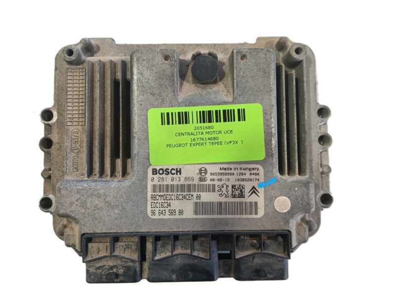 Recambio de centralita motor uce para peugeot expert tepee (vf3x_) 1.6 hdi 90 16v referencia OEM IAM 1677614680  