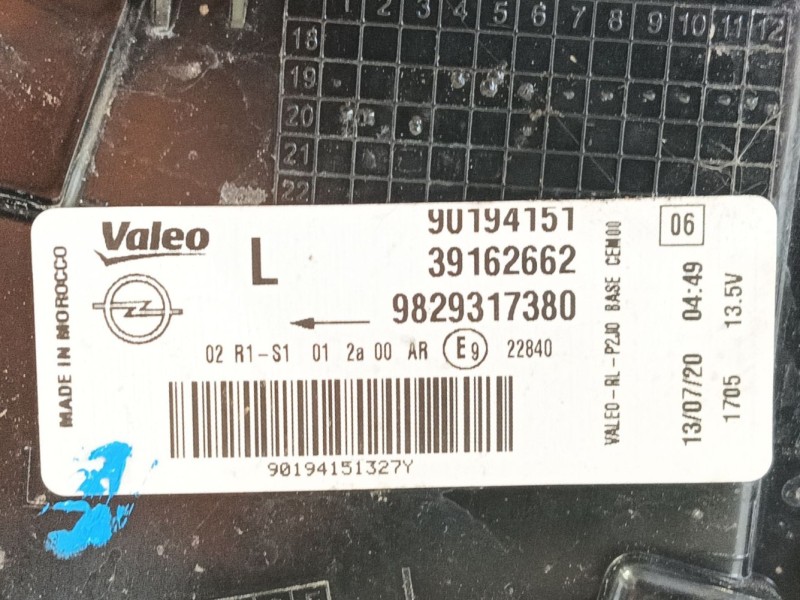 Recambio de piloto trasero izquierdo para opel corsa f (p2jo) corsa-e (68) referencia OEM IAM   