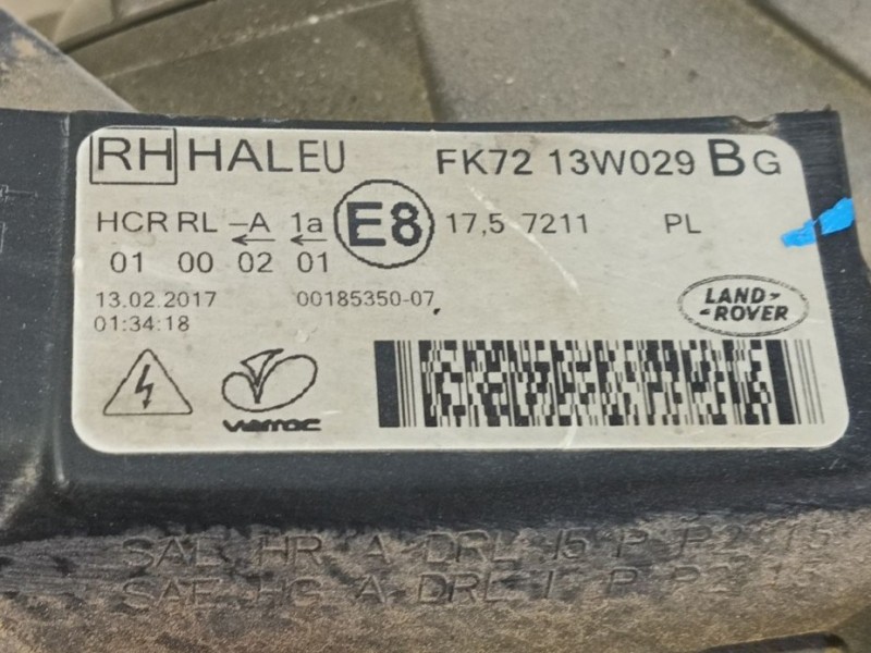 Recambio de faro derecho para land rover discovery sport (l550) 2.0 d referencia OEM IAM LR137225  