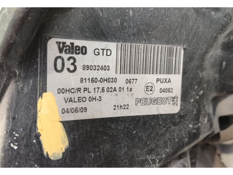 Recambio de faro izquierdo para peugeot 107 (pm_, pn_) 1.0 referencia OEM IAM 620874  