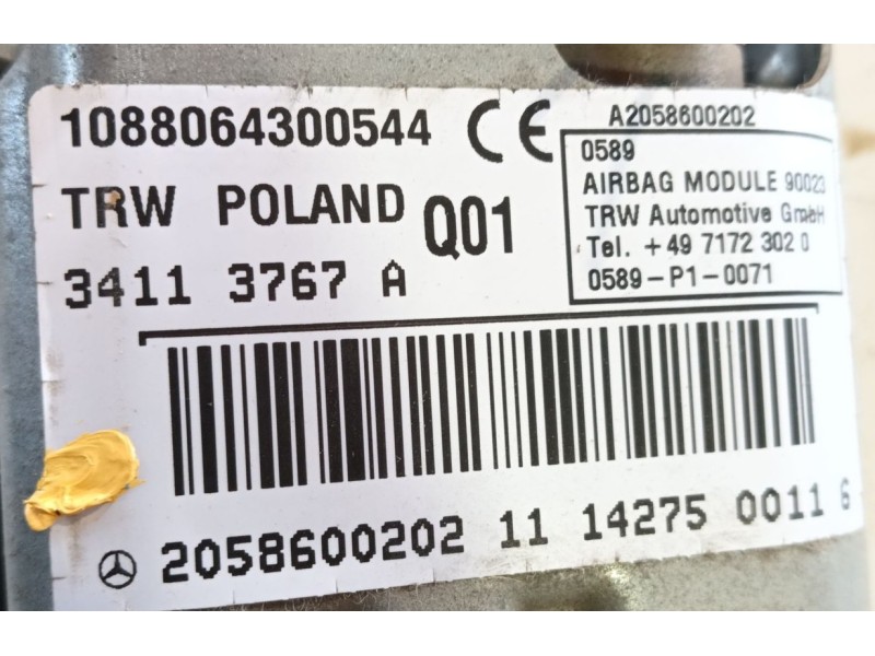 Recambio de airbag delantero izquierdo para mercedes-benz clase c (w205) c 180 bluetec / d (205.036) referencia OEM IAM   