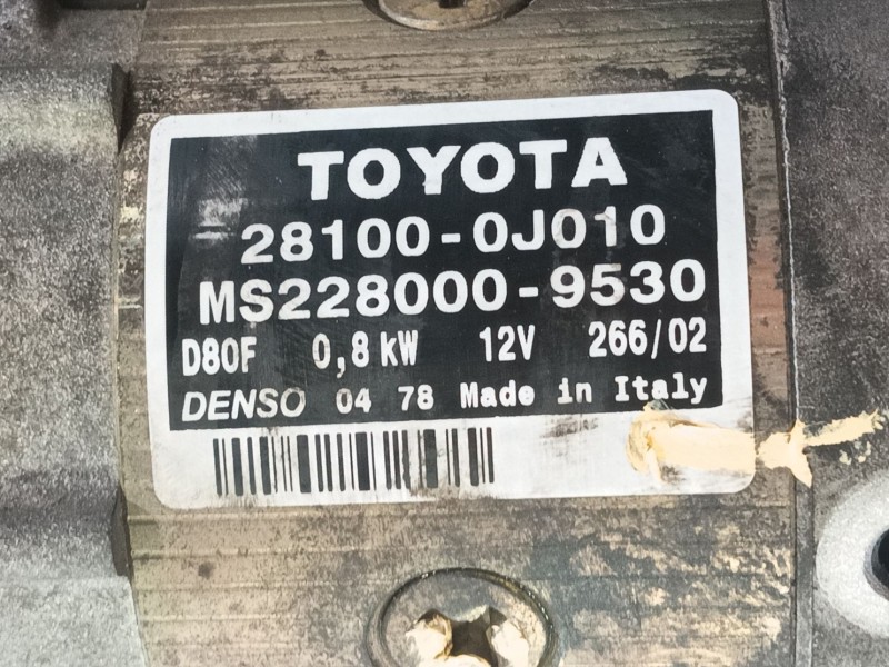 Recambio de motor arranque para toyota yaris (_p1_) 1.0 (scp10_) referencia OEM IAM 281000J010 / 2810021022 / 281000J020 / 28100