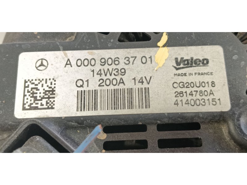 Recambio de alternador para mercedes-benz clase c (w205) c 180 bluetec / d (205.036) referencia OEM IAM 0009063701  