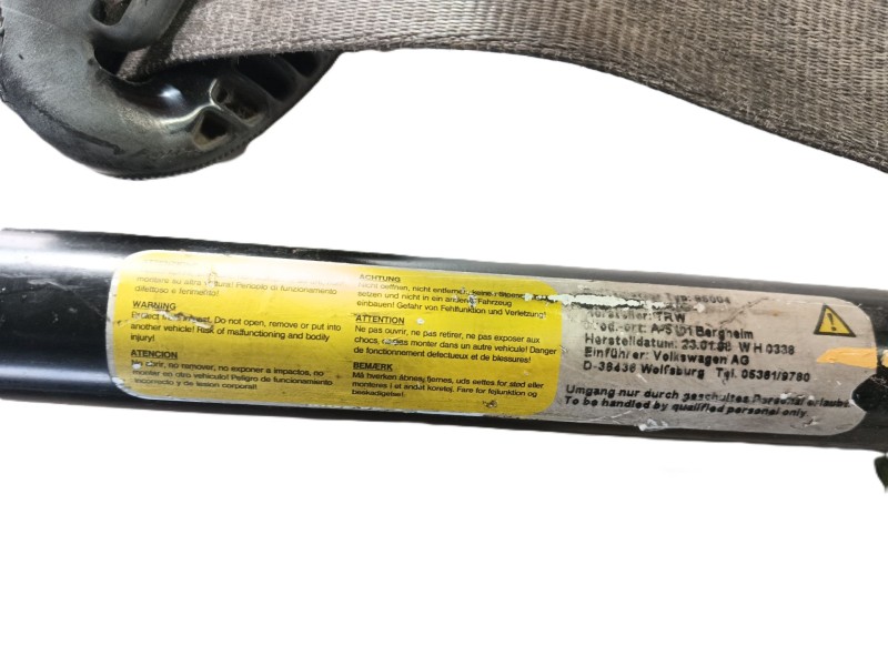 Recambio de cinturon seguridad delantero derecho para seat alhambra (7v8, 7v9) 1.9 tdi referencia OEM IAM 7M3857706041  