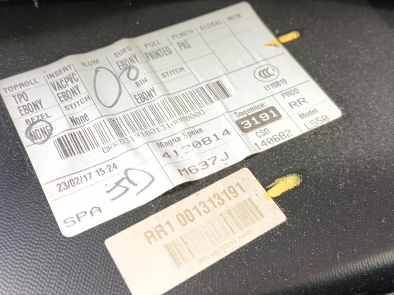 Recambio de guarnecido puerta trasera derecha para land rover discovery sport (l550) 2.0 d referencia OEM IAM   