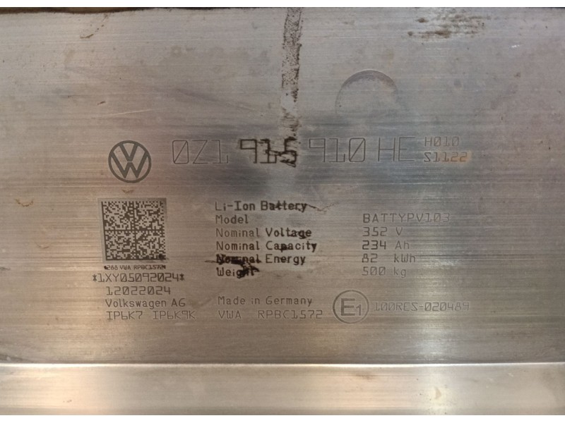 Recambio de bateria para volkswagen id.4 (e21) pro eléctrico referencia OEM IAM Z1915910HE 1EA804841AA 