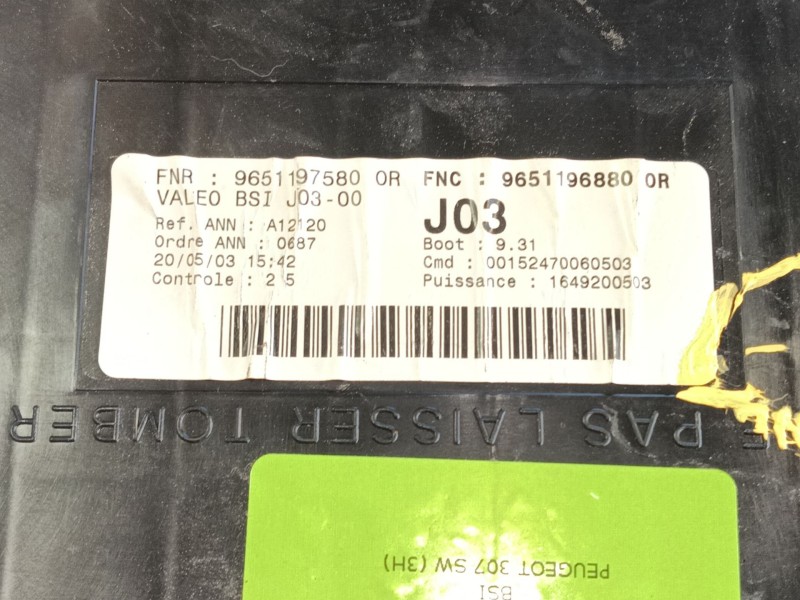 Recambio de bsi para peugeot 307 sw (3h) 1.6 16v referencia OEM IAM   