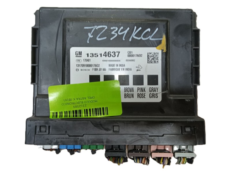 Recambio de modulo electronico para opel astra k (b16) 1.4 turbo (68) referencia OEM IAM   