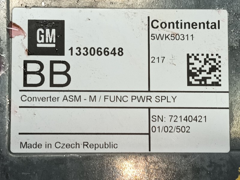 Recambio de modulo electronico para opel astra k (b16) 1.4 turbo (68) referencia OEM IAM 13306648  