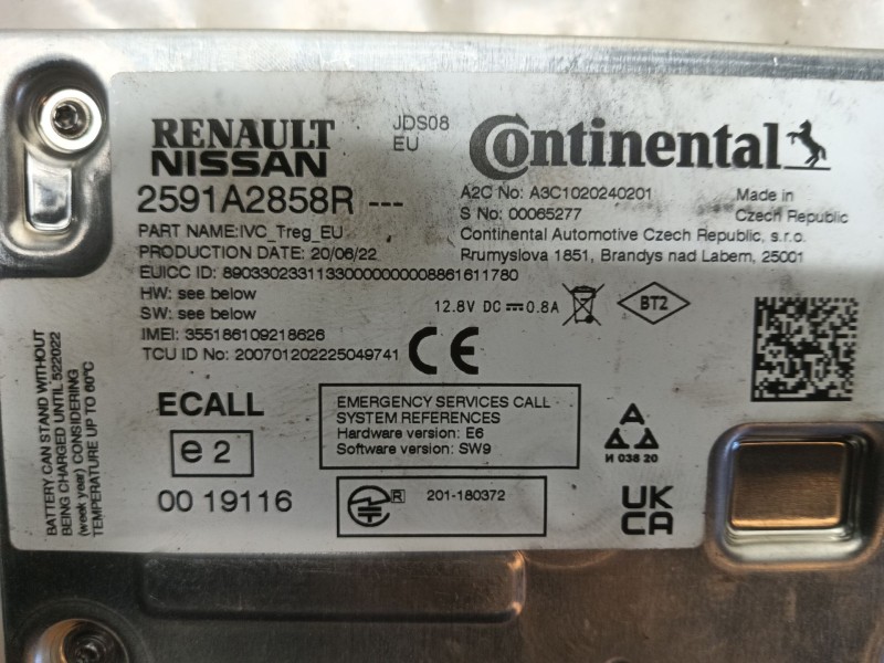 Recambio de modulo electronico para renault captur ii (hf_) tce 140 (hfn0) referencia OEM IAM   