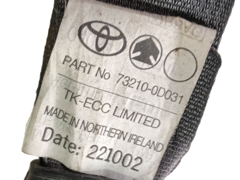 Recambio de cinturon seguridad delantero derecho para toyota yaris (_p1_) 1.0 (scp10_) referencia OEM IAM 732100D031 221002 