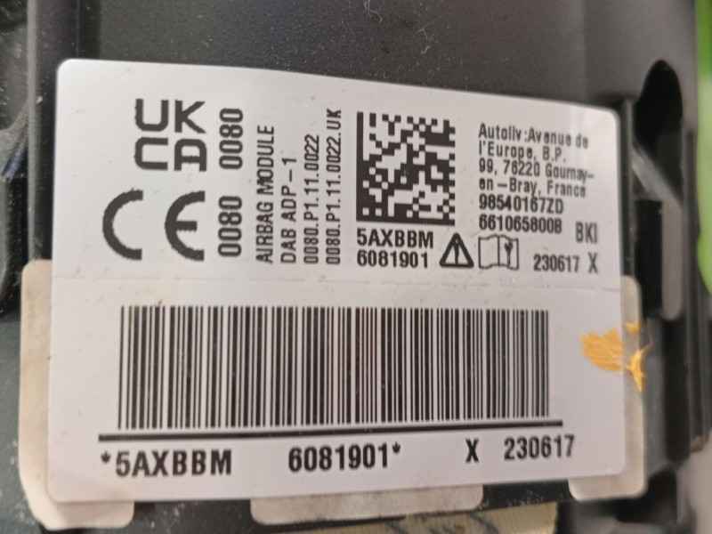 Recambio de airbag delantero izquierdo para peugeot 2008 ii (ud_, us_, uy_, uj_, ur_, uc_) 1.2 puretech 130 referencia OEM IAM  