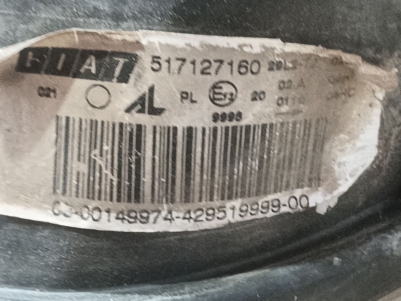 Recambio de faro izquierdo para fiat stilo van (192_) 1.9 jtd (192dxe1a) referencia OEM IAM 0000051716371  