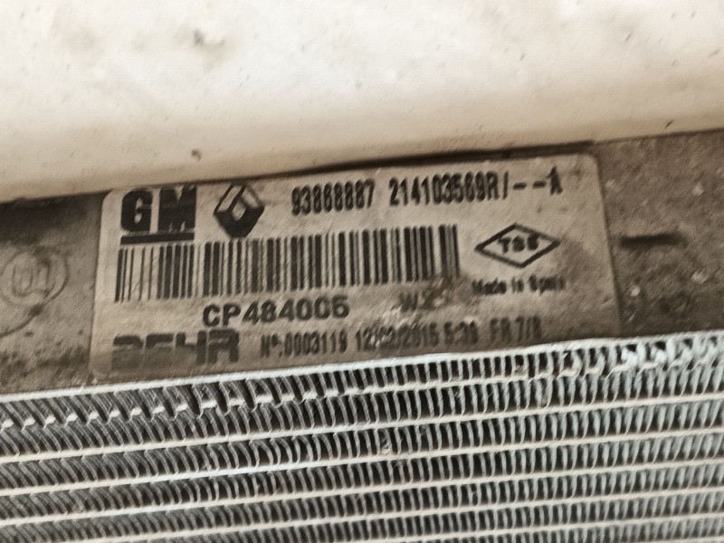 Recambio de radiador agua para opel vivaro b furgoneta (x82) 1.6 cdti (05) referencia OEM IAM 93868887 214103569R 