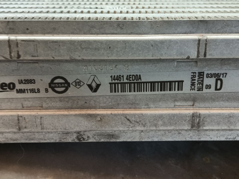 Recambio de intercooler para renault scénic iv (j9_) 1.2 tce 130 referencia OEM IAM 144614ED0A MM116L8B 